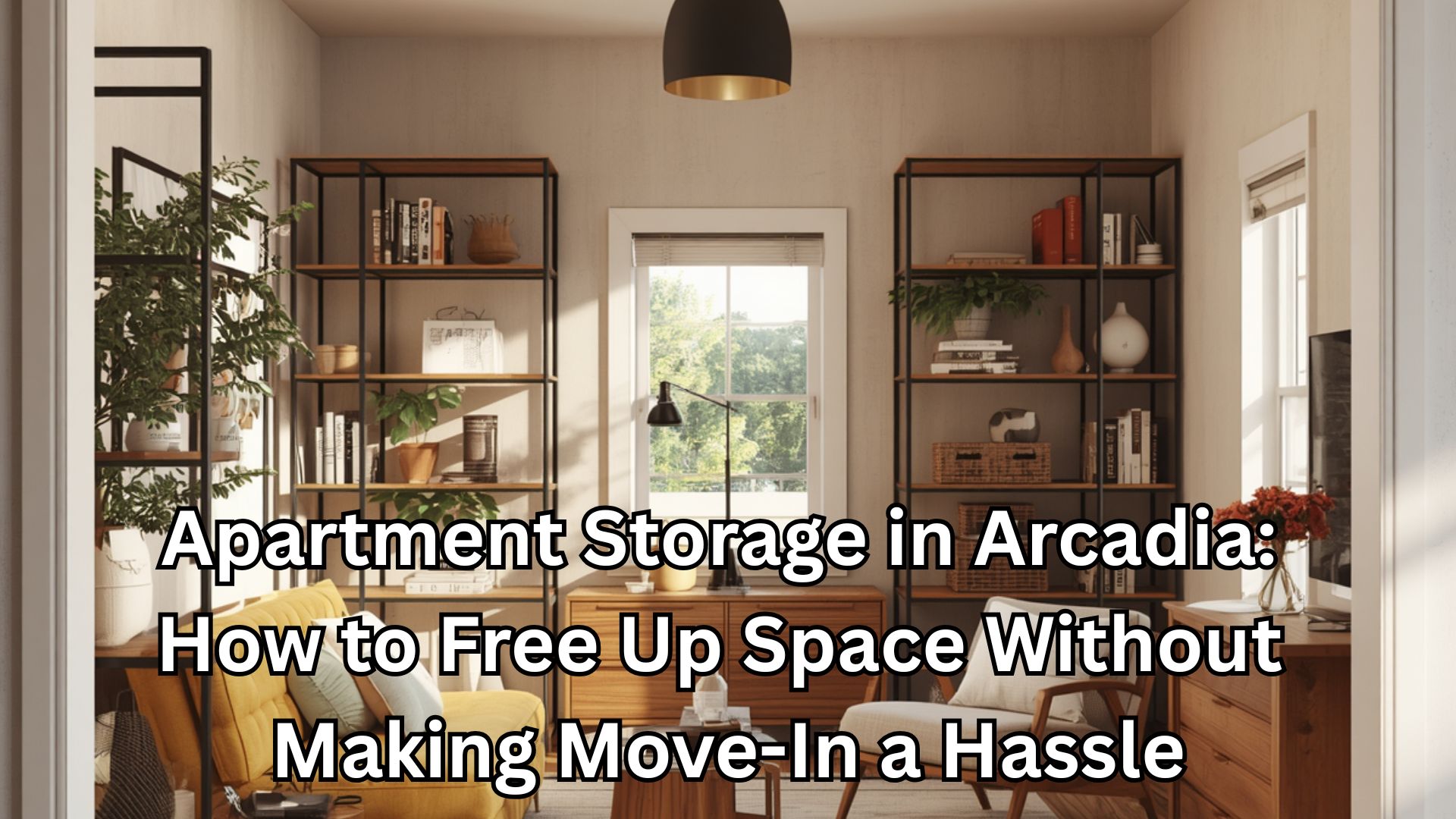 Indoor storage hallway with boxes for an Arcadia apartment renter